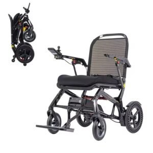 Home pride mobility ultra light folding travel power chair 300 lbs capacity, 3.69 mph, lightweight foldable electric wheelchair for travel seniors, adults
