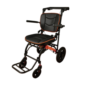 zk z009 compact foldable transport wheelchair with rotating armrests