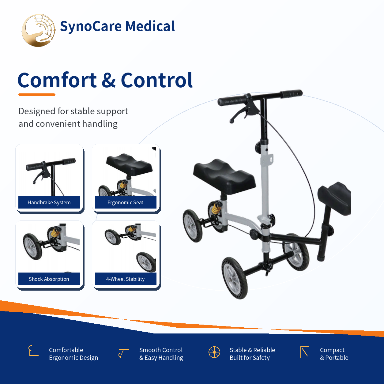 zk s010 four wheel knee walker with seat and adjustable handlebar zk s010 four wheel knee walker with seat and adjustable handlebar