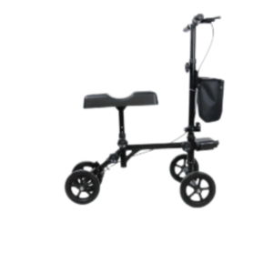 zk s009 adjustable four wheel knee walker with storage bag