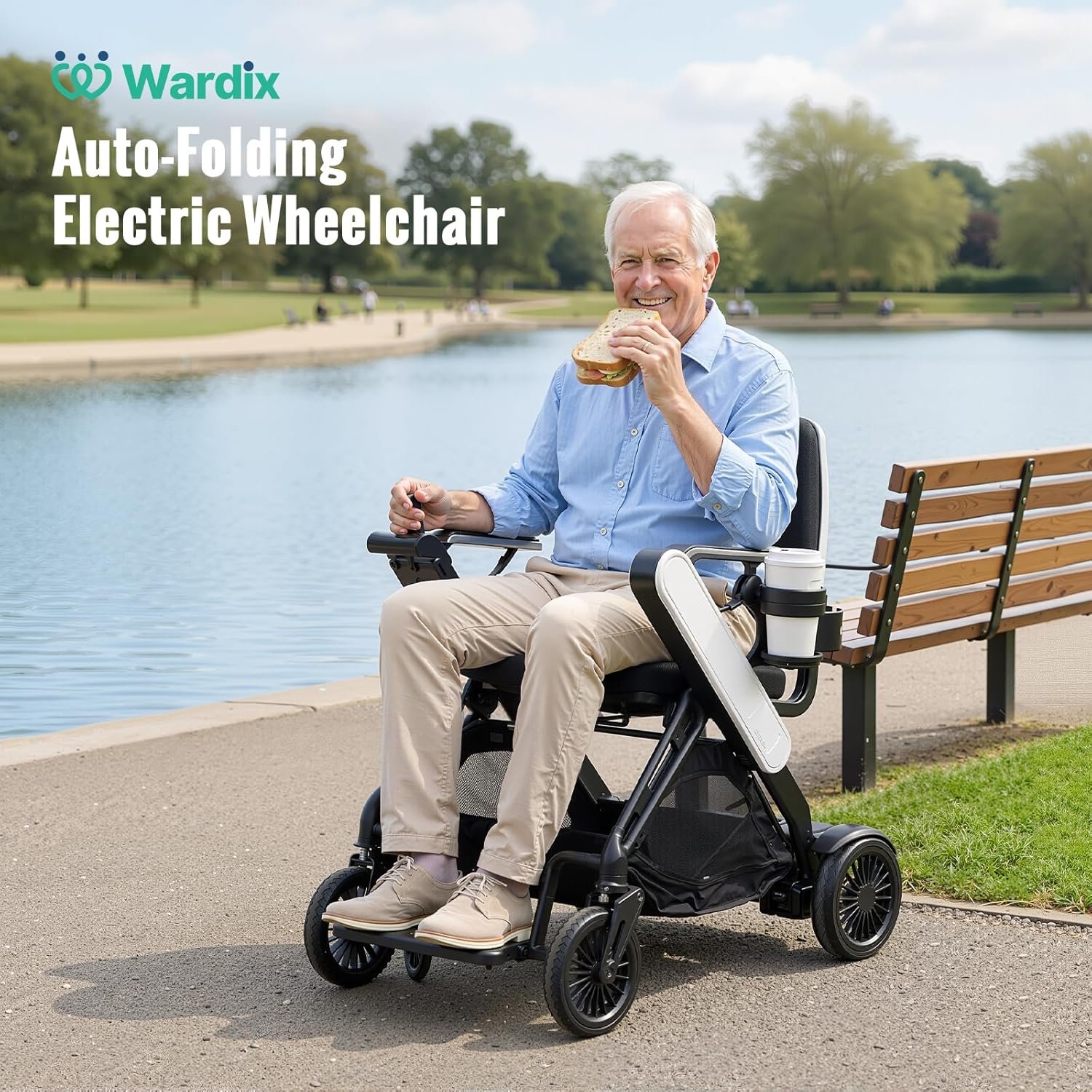 auto folding electric wheelchair, phone remote control, 35lbs ultra lightweight, touch activated bright front light, powered mobility chair for adults seniors with ergonomic memory foam cushion auto folding electric wheelchair, phone remote control, 35lbs ultra lightweight, touch activated bright front light, powered mobility chair for adults seniors with ergonomic memory foam cushion