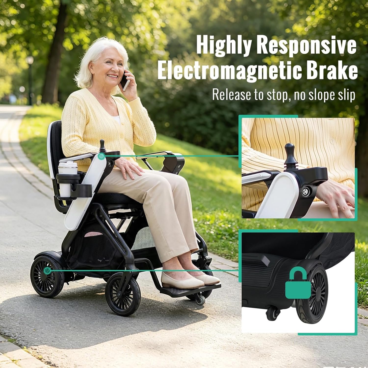 auto folding electric wheelchair, phone remote control, 35lbs ultra lightweight, touch activated bright front light, powered mobility chair for adults seniors with ergonomic memory foam cushion auto folding electric wheelchair, phone remote control, 35lbs ultra lightweight, touch activated bright front light, powered mobility chair for adults seniors with ergonomic memory foam cushion