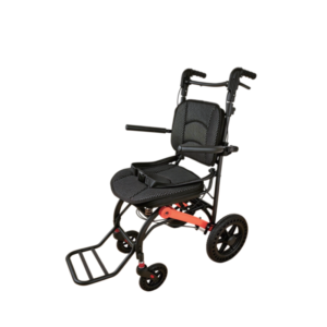zk z009 foldable transport wheelchair with adjustable push handles